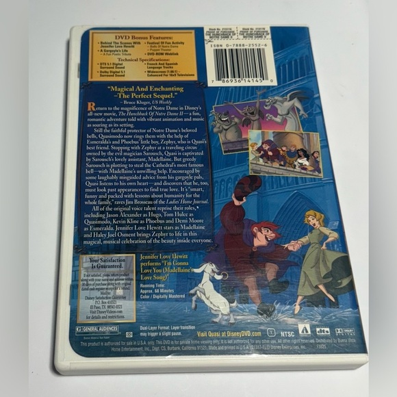 Disney’s The Hunchback of Notre Dame II DVD - Picture 2 of 3